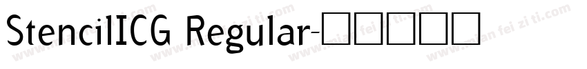 StencilICG Regular字体转换